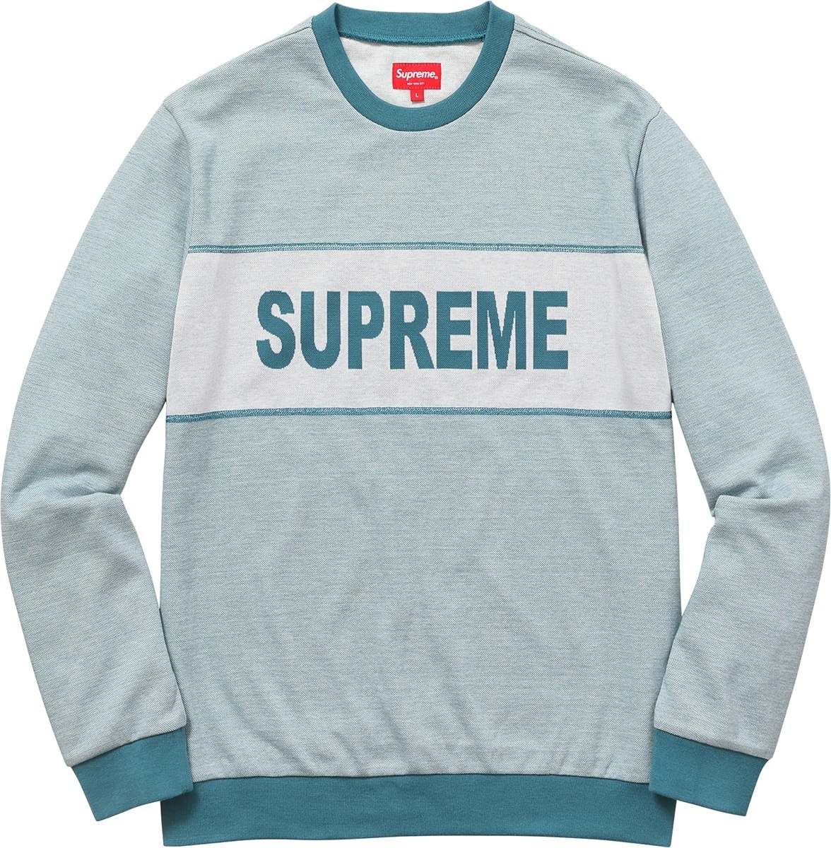 Tonal Stripe Logo Crewneck view 2